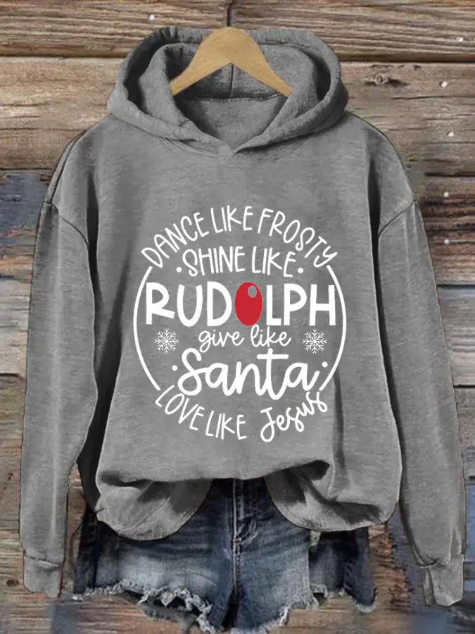 3D Letter Printed Hoodie for Women
