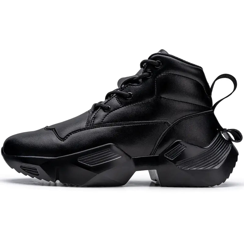 Black Samurai High Top Shoes for Men