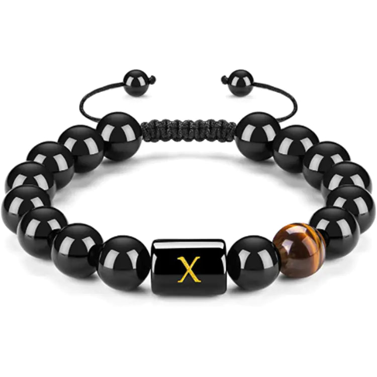 Natural Black Agate Bracelet for Men