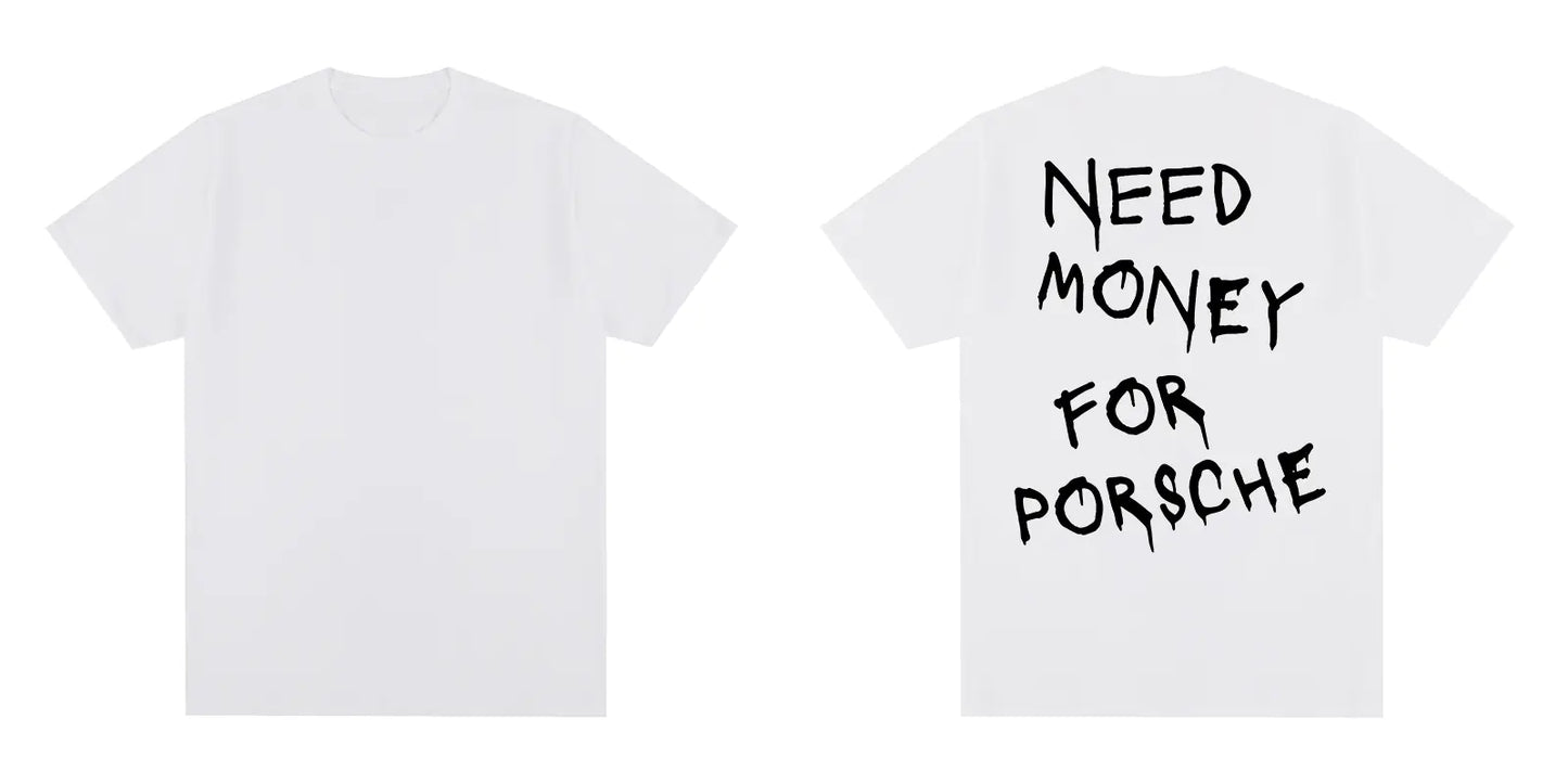 Vintage "Need Money" Funny Anime T-Shirt for Men