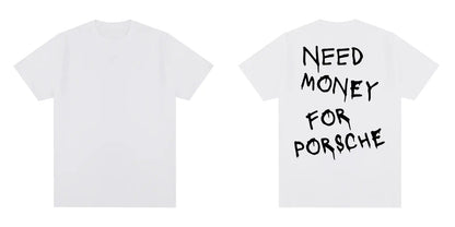 Vintage "Need Money" Funny Anime T-Shirt for Men