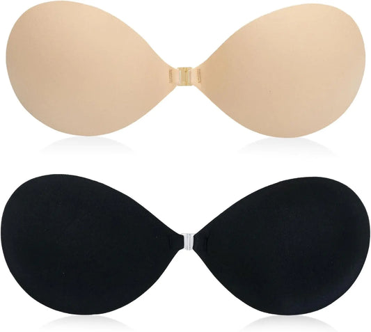 Adhesive Bra Push Up 2 Pairs Sticky Bra for Women