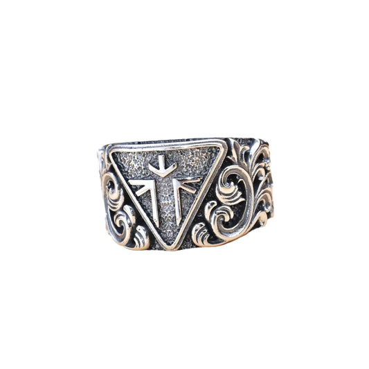 Personalized S925 Sterling Silver Arrow Pattern Ring