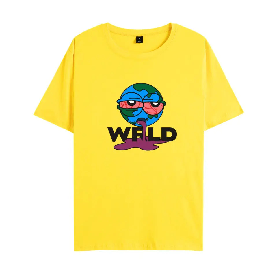 Juice WRLD Earth Print Casual Unisex Short Sleeve T-Shirt