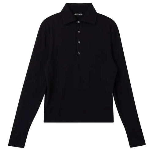 Slim Long-Sleeved Cotton Polo T-Shirt for Men