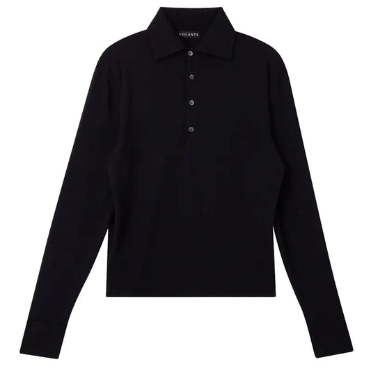 Slim Long-Sleeved Cotton Polo T-Shirt for Men