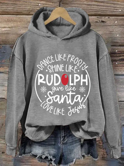 3D Letter Printed Hoodie for Women