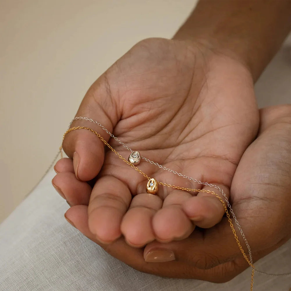 Geometric Zircon Necklace