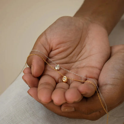 Geometric Zircon Necklace