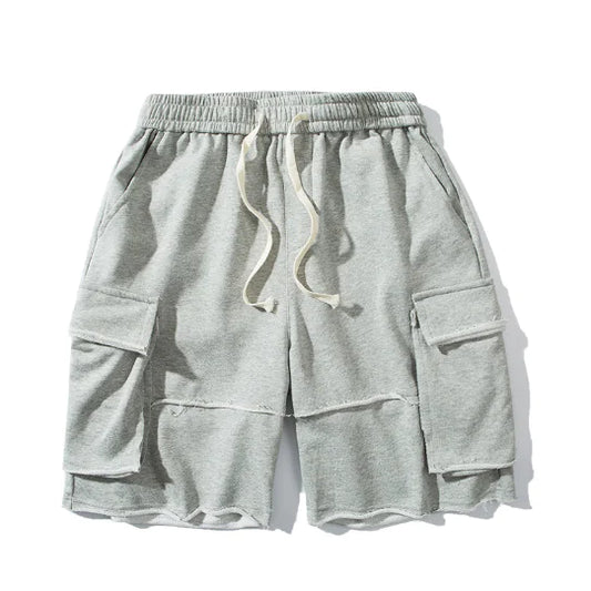 Ripped Seam Cargo Shorts for Men