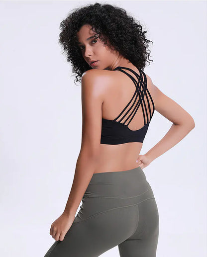 Yoga Fitness Top, Sports Bra, Vest, Wireless Bra