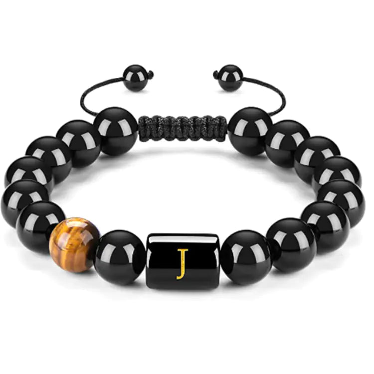 Natural Black Agate Bracelet for Men