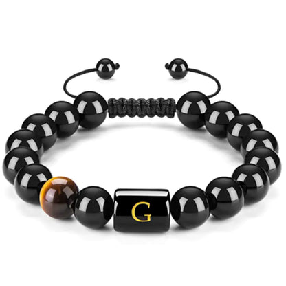 Natural Black Agate Bracelet for Men