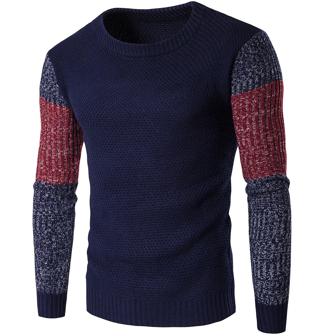 Fashionable Color-Matched Sweater for Men