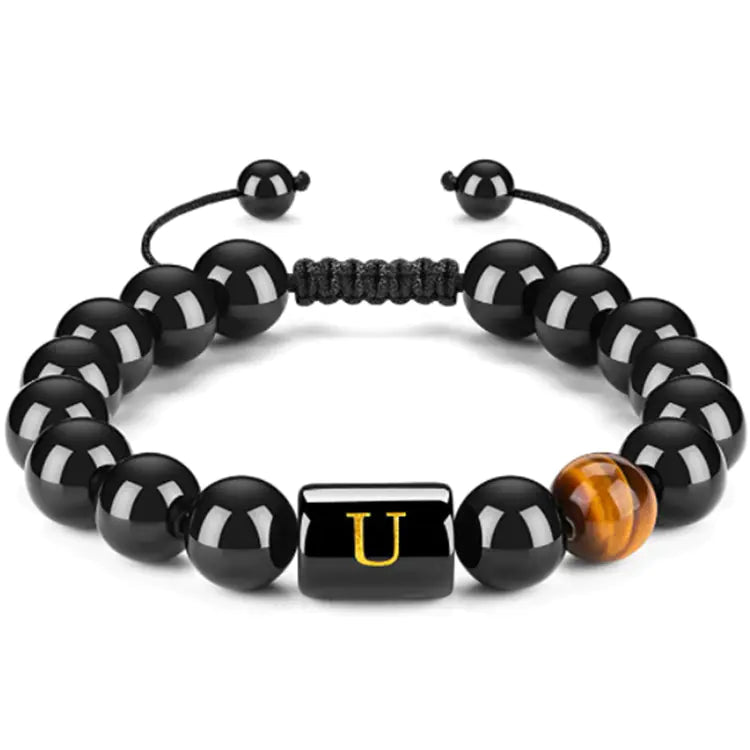 Natural Black Agate Bracelet for Men