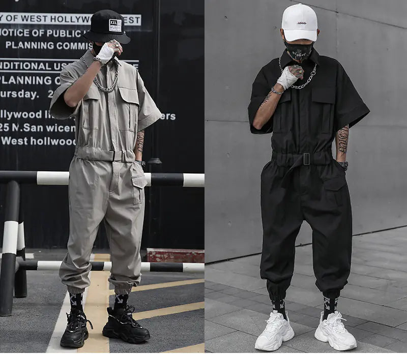 Japanese Functional Style Overalls for Men