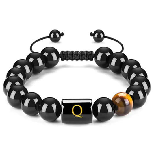 Natural Black Agate Bracelet for Men