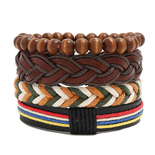 Vintage Woven Leather Bracelet for Men