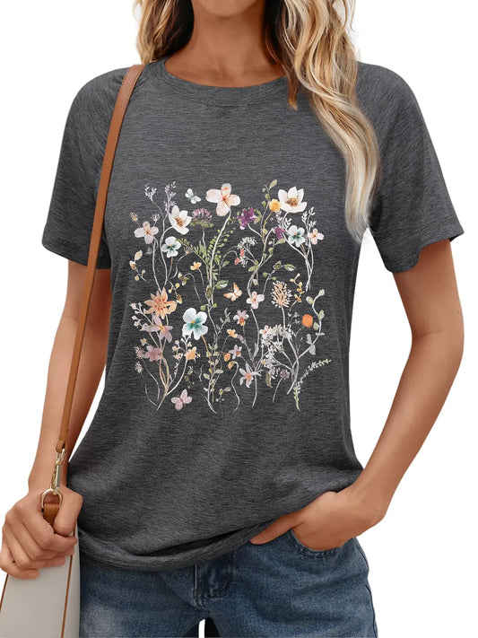 hcihgzr Vintage Flower Shirts Women