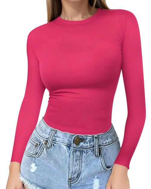 MANGOPOP Crew Neck Long Sleeve T Shirt