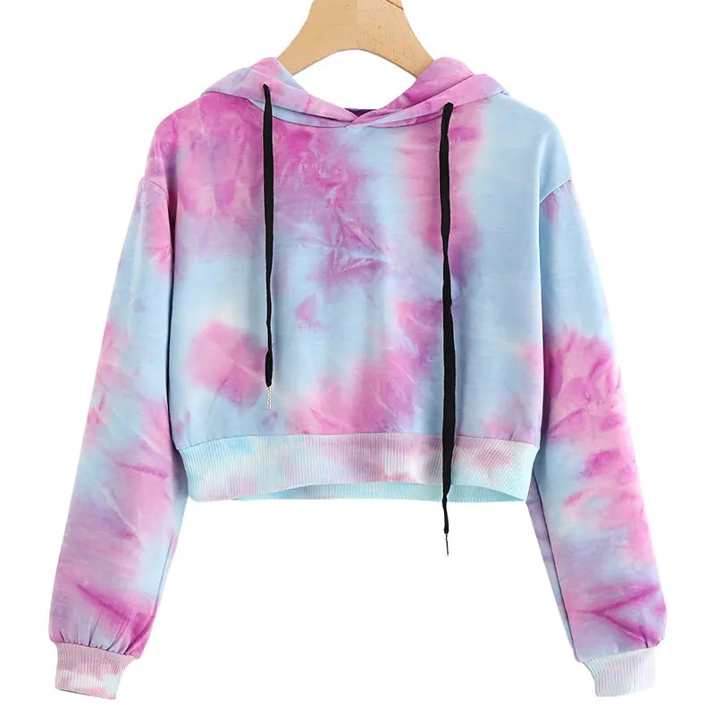 Fashionable Short Printed Hoodie for Women