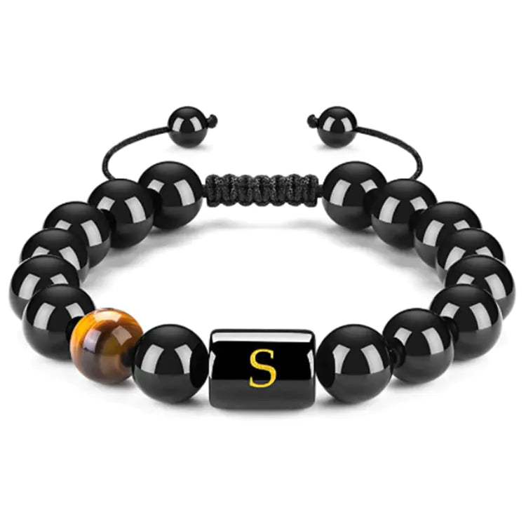 Natural Black Agate Bracelet for Men