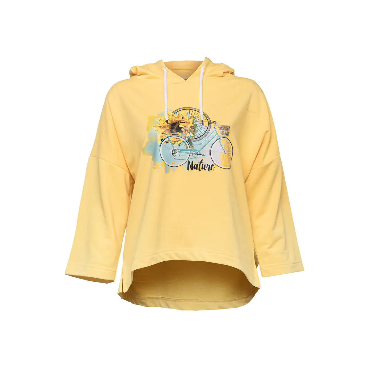 Biggdesign Nature Women Hoodie Sweatshirt Yellow