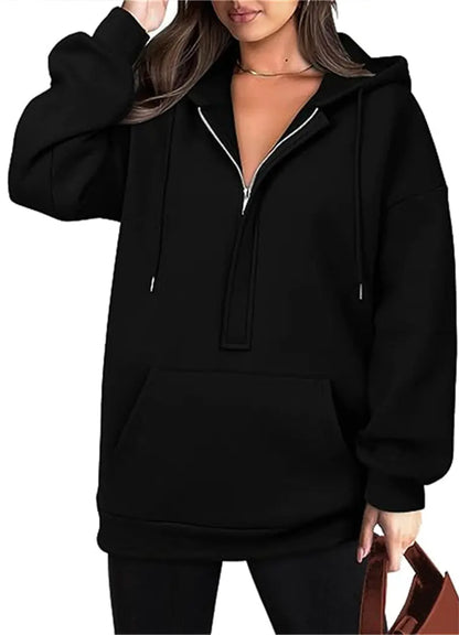 Solid Color All-Match Hoodie for Women