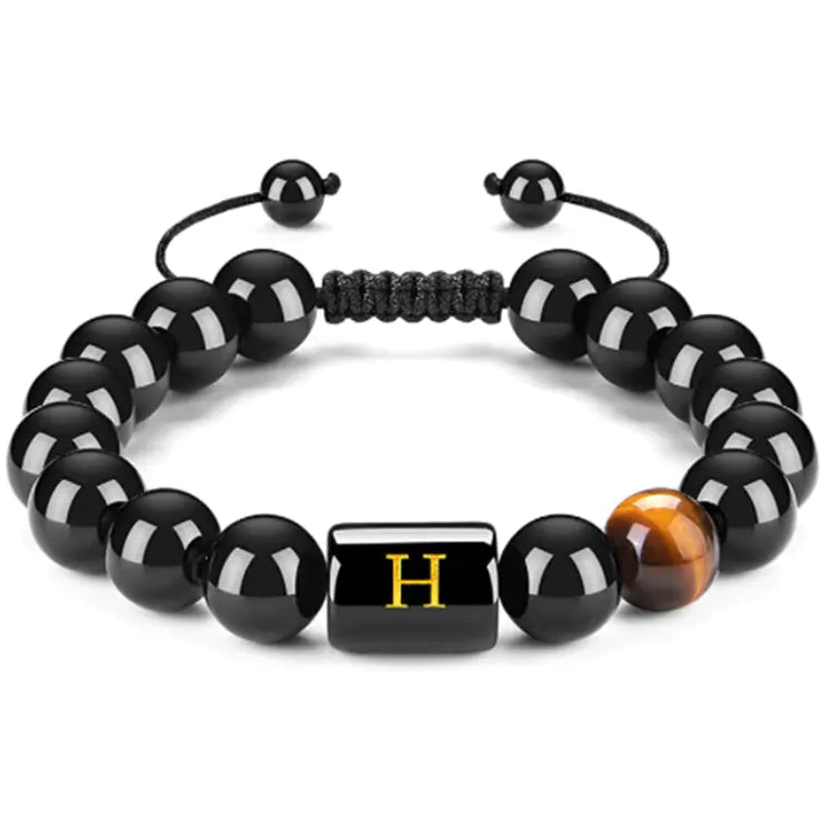 Natural Black Agate Bracelet for Men