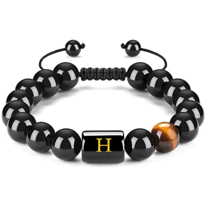Natural Black Agate Bracelet for Men