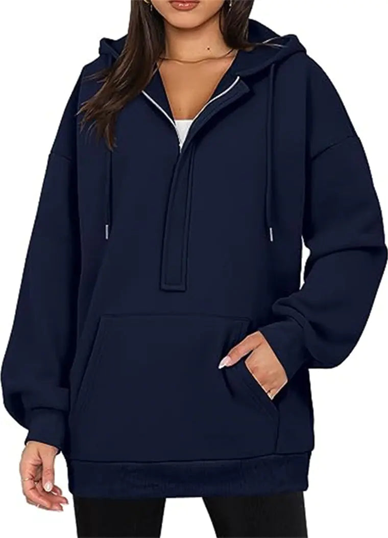 Solid Color All-Match Hoodie for Women