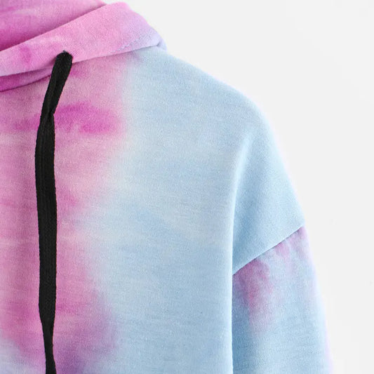 Fashionable Short Printed Hoodie for Women