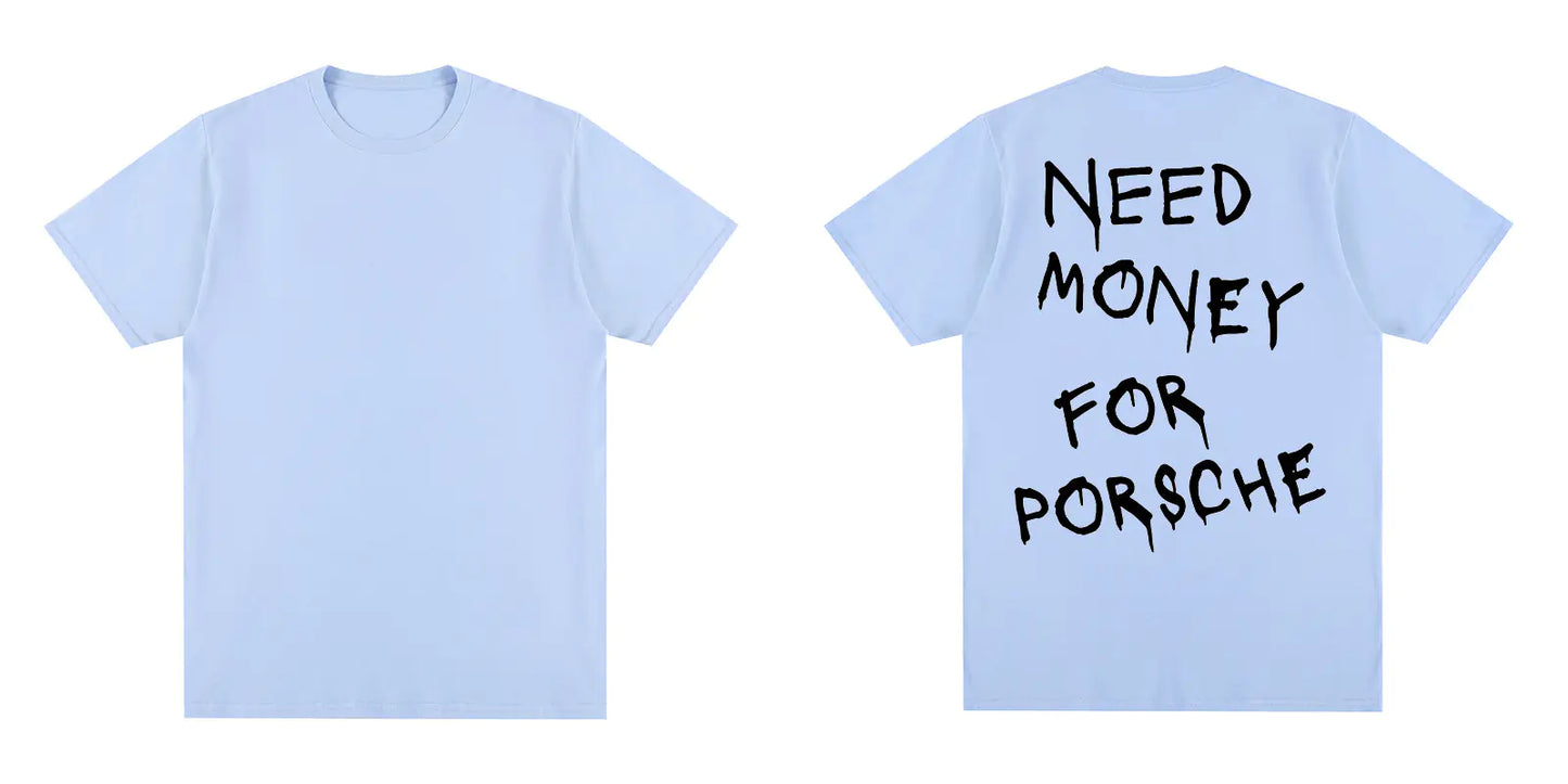 Vintage "Need Money" Funny Anime T-Shirt for Men