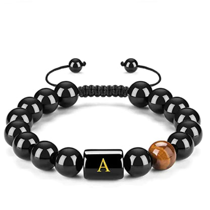 Natural Black Agate Bracelet for Men