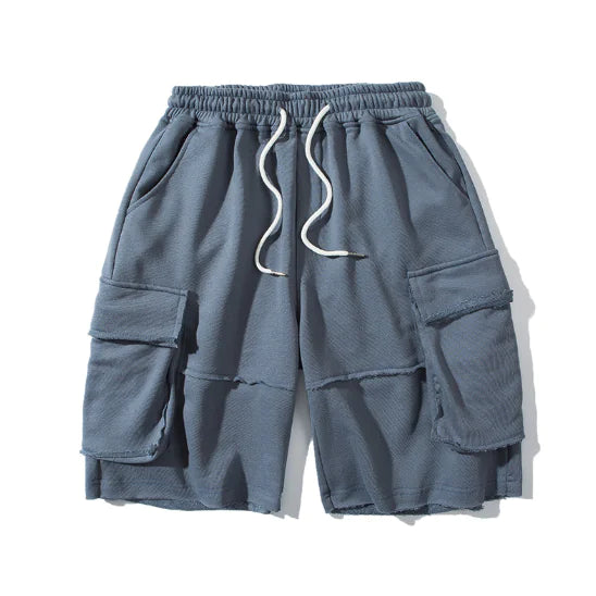 Ripped Seam Cargo Shorts for Men