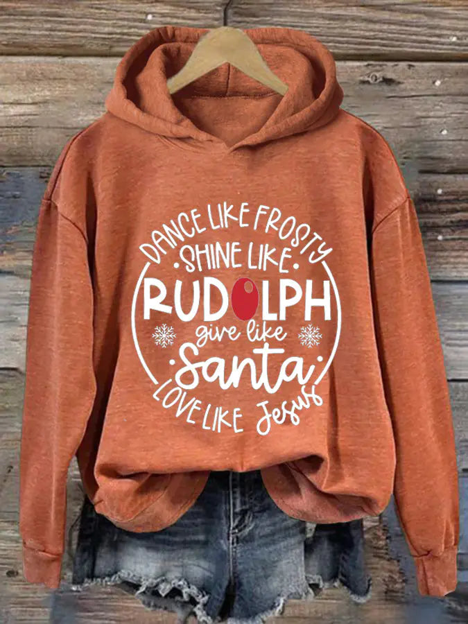 3D Letter Printed Hoodie for Women