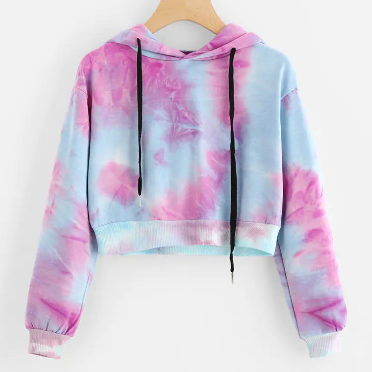 Fashionable Short Printed Hoodie for Women