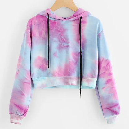 Fashionable Short Printed Hoodie for Women