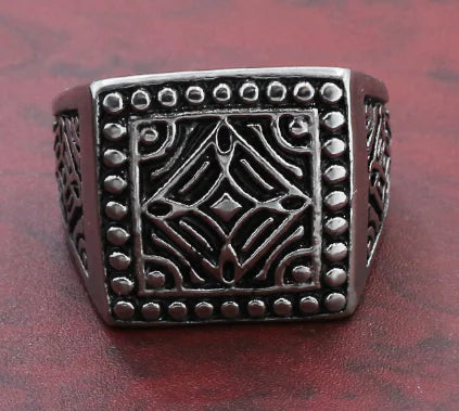 Personalized Trendy Square Ring for Men