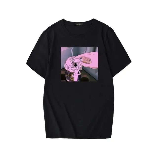Anime Print T-Shirt for Men - Casual Summer Style