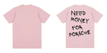 Vintage "Need Money" Funny Anime T-Shirt for Men