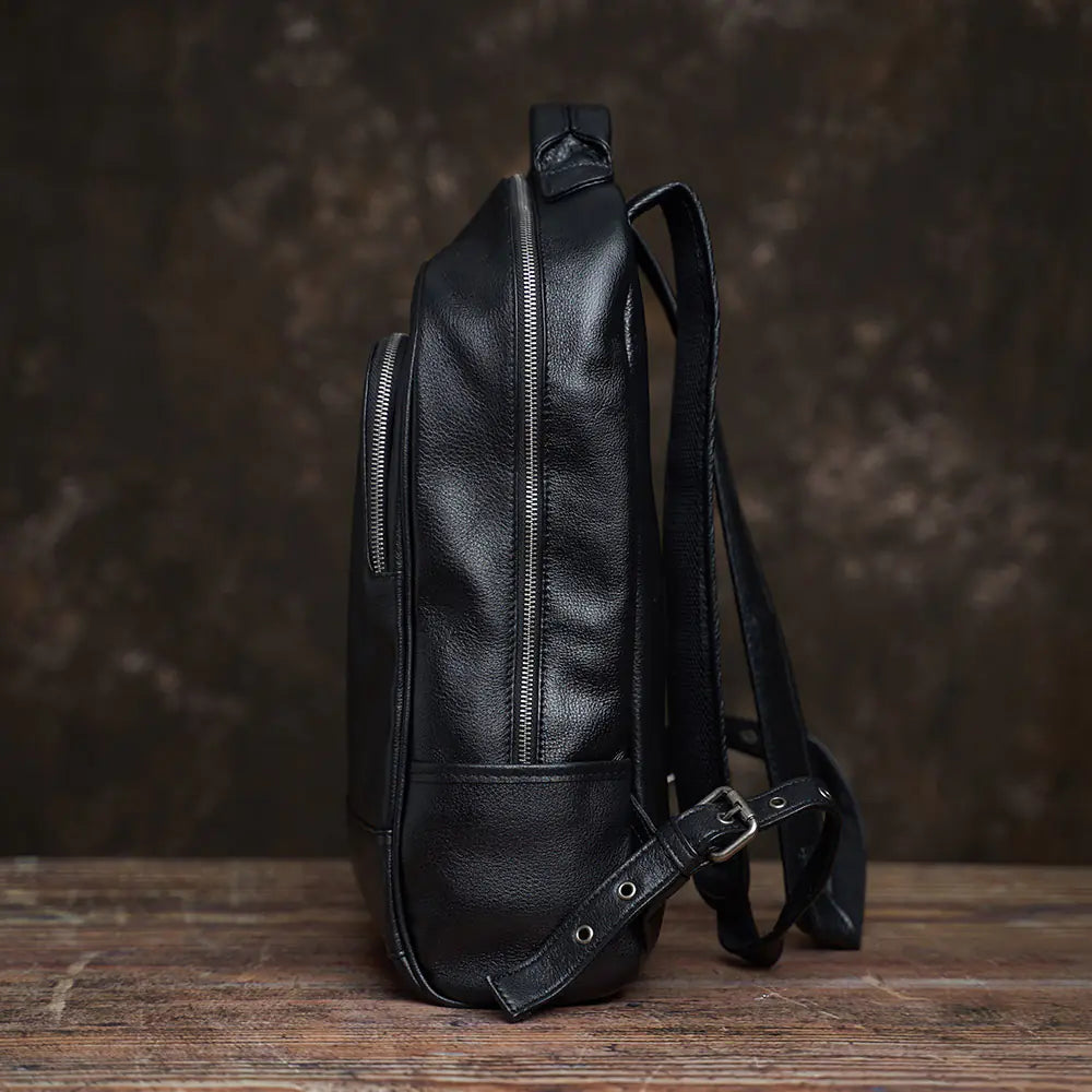 NUPUGOO Genuine Leather Casual Backpack for Men