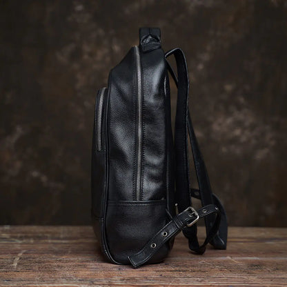 NUPUGOO Genuine Leather Casual Backpack for Men