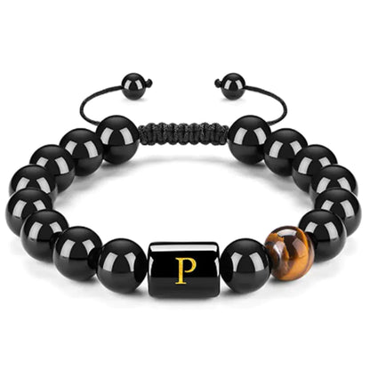 Natural Black Agate Bracelet for Men