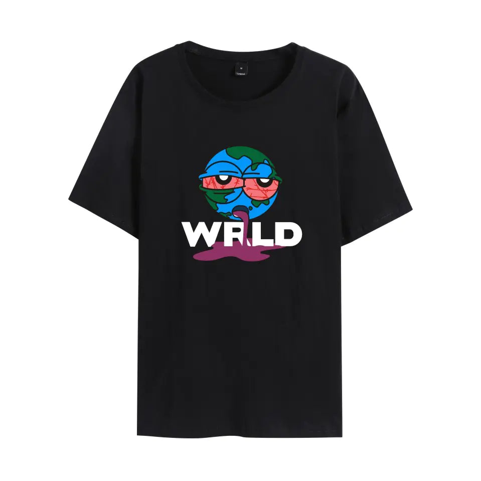 Juice WRLD Earth Print Casual Unisex Short Sleeve T-Shirt