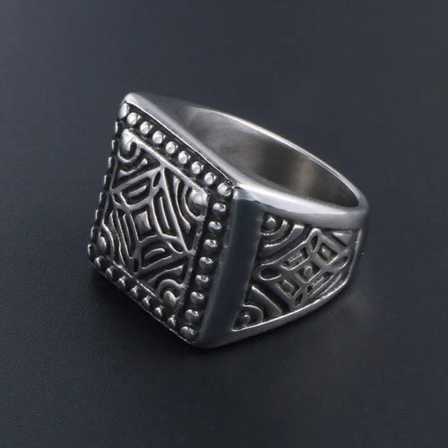Personalized Trendy Square Ring for Men