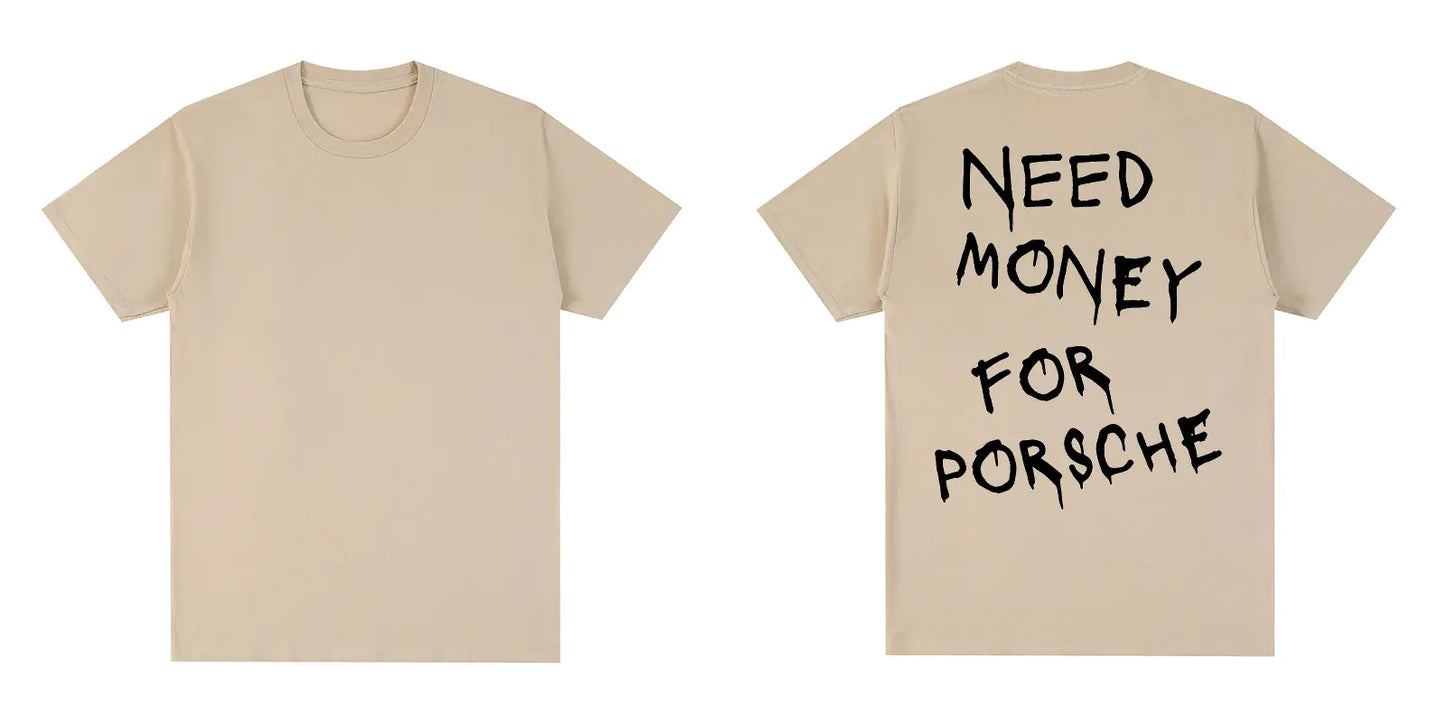Vintage "Need Money" Funny Anime T-Shirt for Men