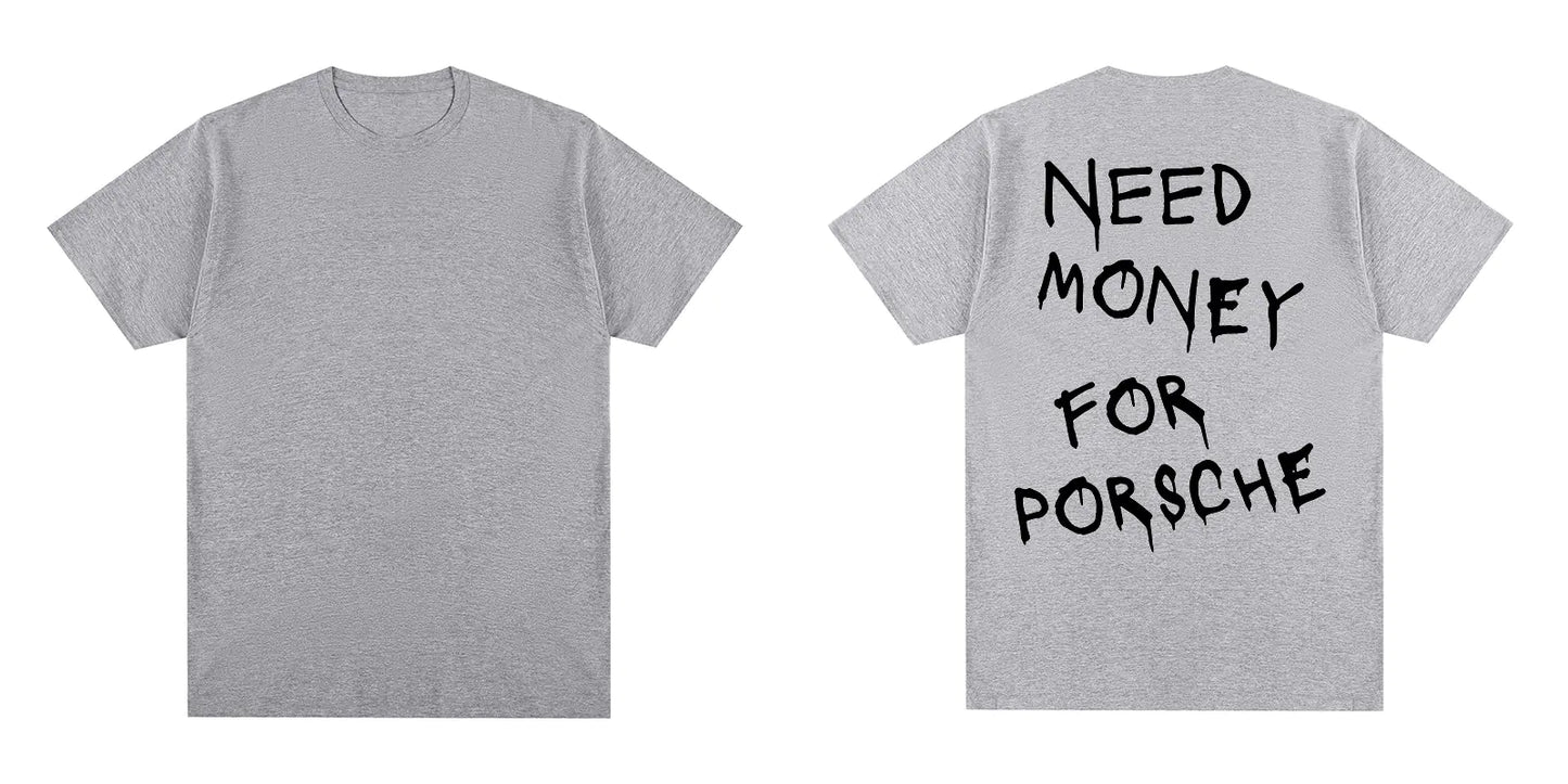 Vintage "Need Money" Funny Anime T-Shirt for Men