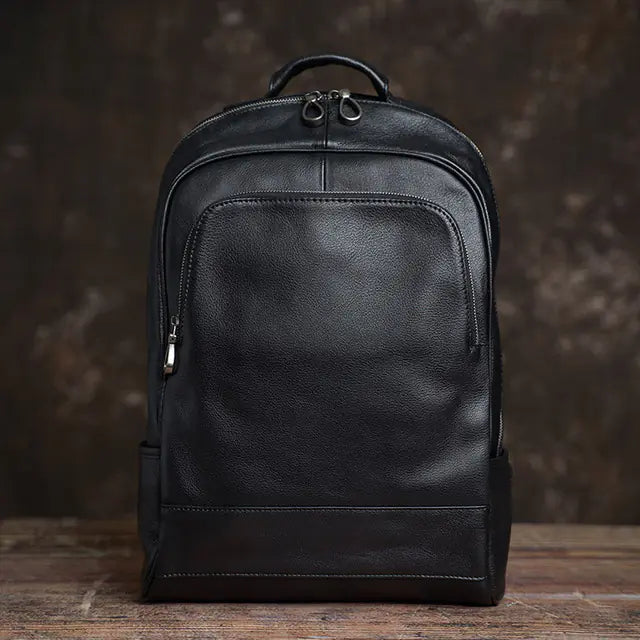 NUPUGOO Genuine Leather Casual Backpack for Men