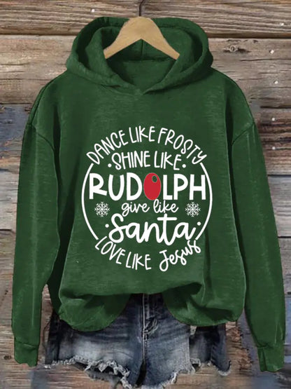 3D Letter Printed Hoodie for Women